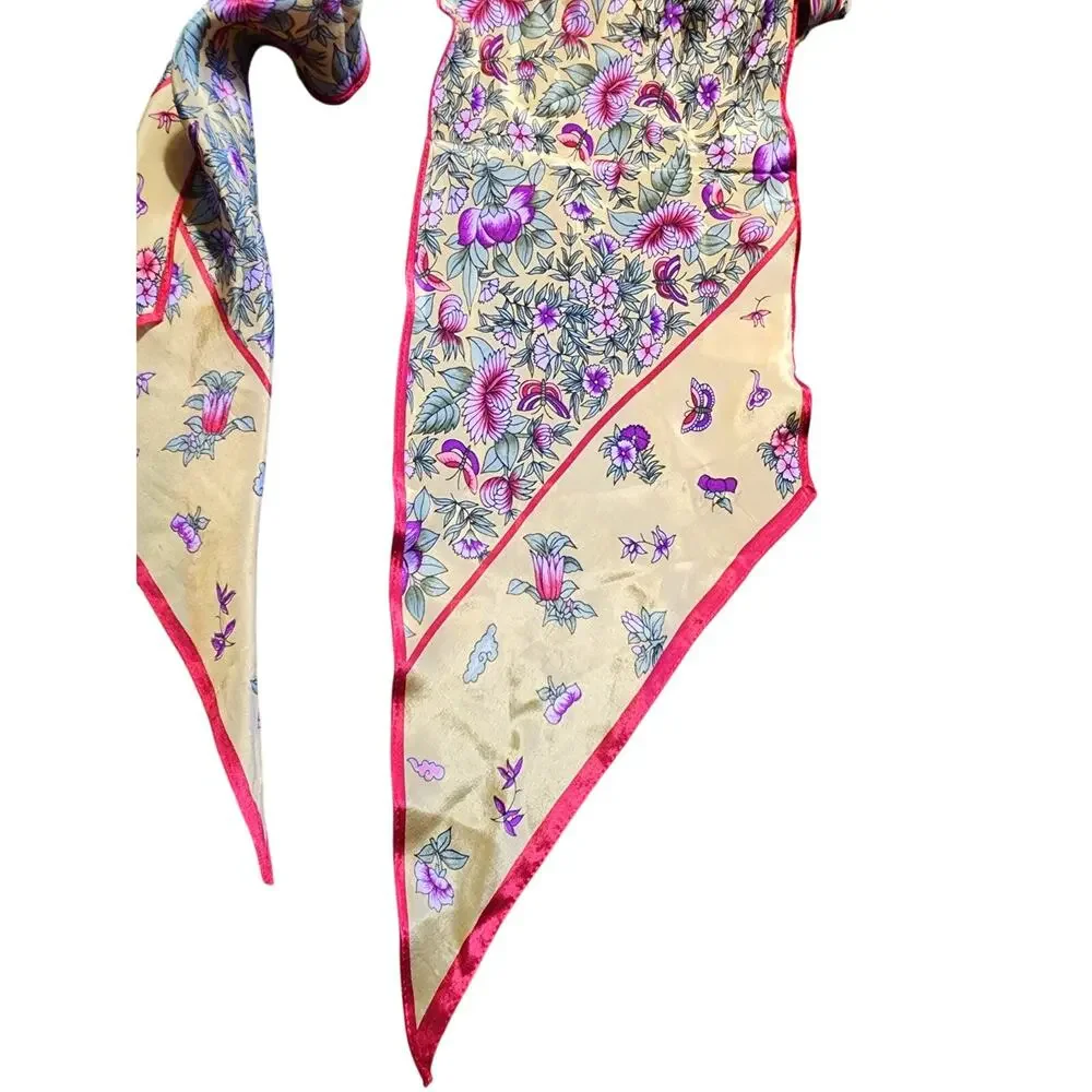Collection XIIX Silk Floral Kite Scarf Shawl